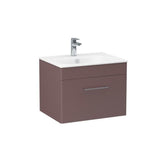 Imex Wall Mounted Vanity Unit Imex Croma Wall Mounted Single Drawer 600mm Vanity Unit with 1 Tap Hole Basin