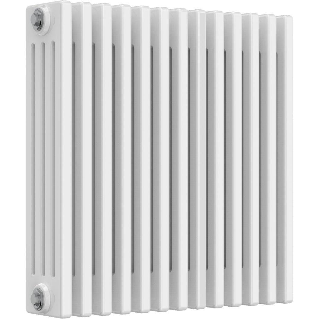 Aquarius Bathrooms Column Radiator 600mm x 605mm Aquarius Foundry Horizontal 4 Column Radiator in White