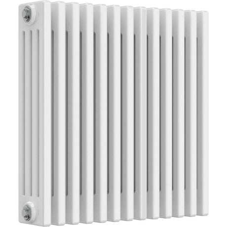 Aquarius Bathrooms Column Radiator 600mm x 605mm Aquarius Foundry Horizontal 4 Column Radiator in White