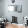 Eastbrook Panel Radiator 600 x 471mm Eastbrook Tunstall Straight Horizontal Designer Radiator in Matt Anthracite