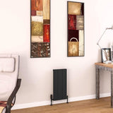 Eastbrook Charlton Vertical Aluminium Designer Radiator in Matt Black
