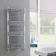 Vogue Designer Towel Radiator 800 x 500 / Electric Only Vogue Tempo Straight Designer Towel Radiator in Chrome
