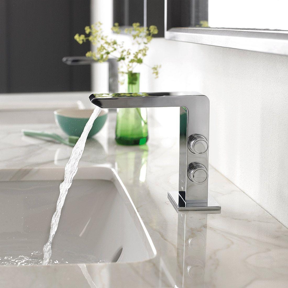 VADO Mono Basin Tap Vado Omika Mono Basin Mixer Tap with Universal Waste  in Chrome