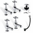 Aquarius Bathrooms Pillar Bath Tap Aquarius Clarence Traditional Brassware Pack with Bath and Basin pillar Taps and Wastes