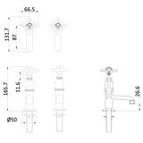 Burlington Pillar Basin Tap Burlington Guild Basin Pillar Taps (Pair)