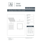 JTP Fixed Shower Head JTP HIX 400mm Square Ceiling Mounted Shower Head