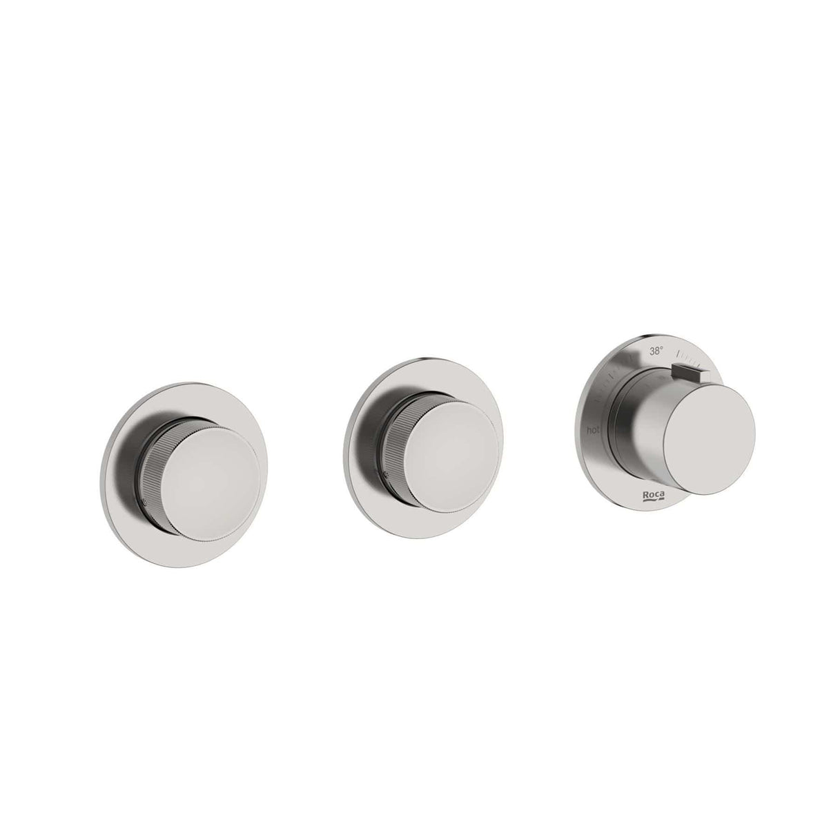 Roca Concealed Shower Set Roca T-Multi Switch Thermostatic Concealed Shower Valve with Rainshower Head, Shower Handset and  Hose