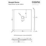 Tissino Rectangle Shower Tray Tissino Giorgio2 Rectangle Shower Tray in Graphite Slate