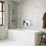 Crosswater Bath Screen Crosswater Clear 6 Hinged Bath Screen