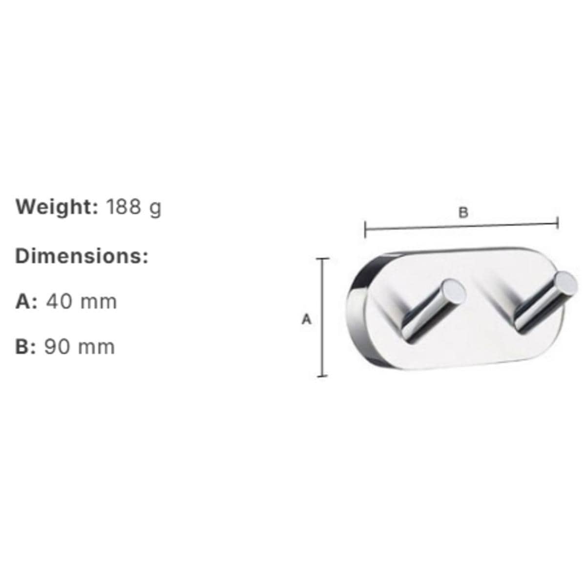 Smedbo Robe Hook Smedbo Home Double Towel Hook