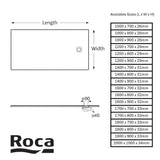 Roca Rectangle Shower Tray ROCA Terran-N Superslim Stonex® Rectangular Shower Tray with Twist Colour Match Waste Cover