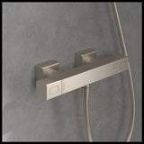 Villeroy & Boch Exposed Shower Valve Brushed Nickel Villeroy & Boch Universal Exposed Thermostatic Square Shower Valve