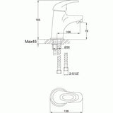Imex Mono Basin Tap Imex DV8 Single Lever Basin Mixer Tap with Clicker Waste in Chrome