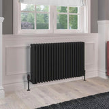 Eastbrook Rivassa Traditional 4 Column Radiator in Matt Black