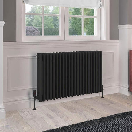 Eastbrook Rivassa Traditional 4 Column Radiator in Matt Black
