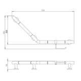 Crosswater Grab Rail/Bar Crosswater Angled Grab Bar & Toilet Roll Holder