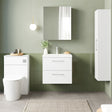 Aquarius Bathrooms Wall Mounted Vanity Unit Gloss White Aquarius Brisbane 600mm Wall Hung 2 Drawer Vanity Unit with 1 Tap Hole Mid Edge Basin