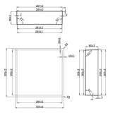 Crosswater Shower Niche Crosswater Square Shower Niche with LED - 305 x 305 x 80mm for Stud Walls