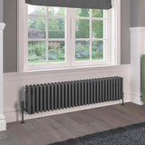 Eastbrook 300 x 1373 / Electric Only Eastbrook Rivassa Traditional 4 Column Radiator in Matt Anthracite