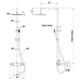 Crosswater Exposed Shower Set Crosswater Central Thermostatic Multifunction Shower Kit