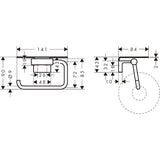 Hansgrohe Toilet Roll Holder Hansgrohe Addstoris S Toilet Roll Holder with Shelf