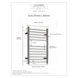 JIS Ladder Rail JIS Sussex Ouse Vertical Stainless Steel Heated Towel Rail