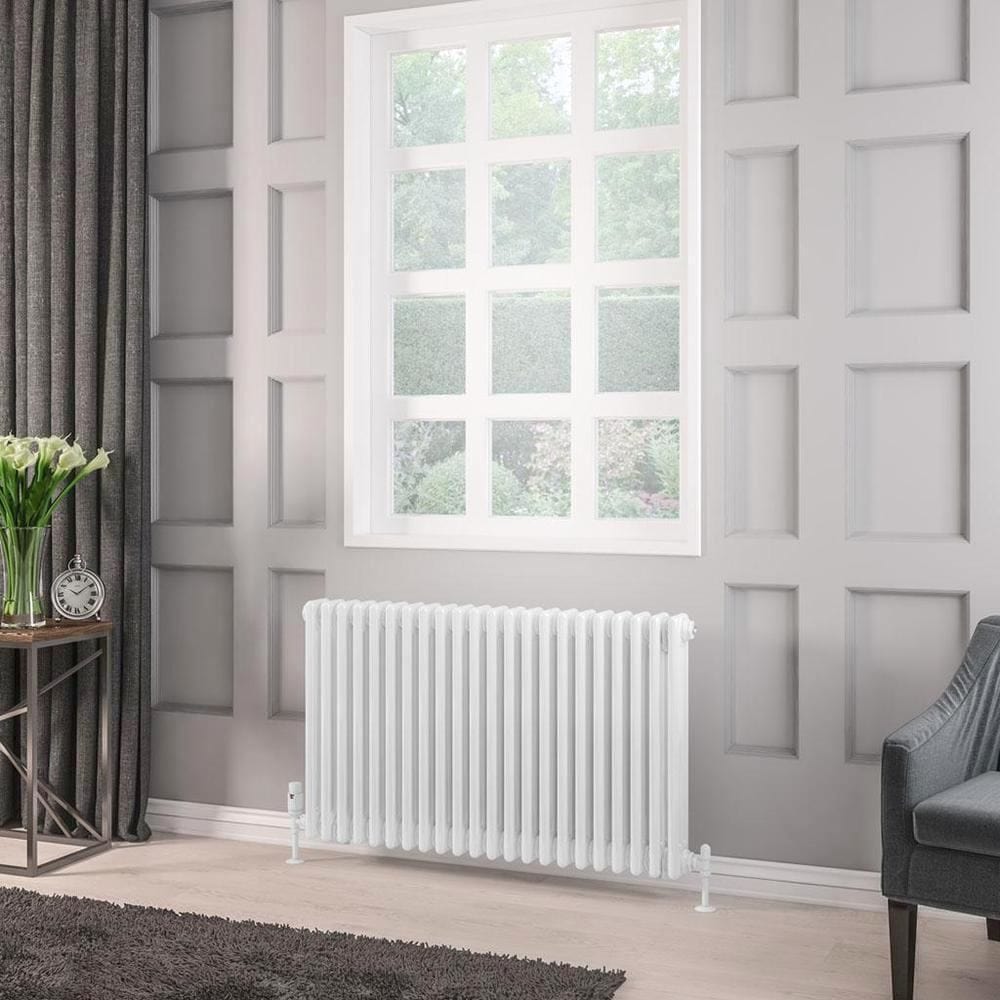 Eastbrook Column Radiator 600 x 1010 / Dual Fuel Eastbrook Rivassa Traditional 3 Column Radiator in White