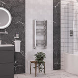 Eastbrook Wendover Curved Vertical Heated Towel Rail in Chrome