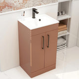 Imex Floor Standing Vanity Unit Imex Croma Floor Standing Double Door 500mm Vanity Unit with 1 Tap Hole Basin