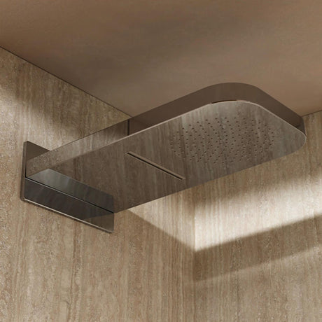 Crosswater Fixed Shower Head Crosswater Revive Overhead Shower Head with Waterfall Feature in Chrome