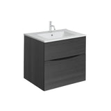 Crosswater Wall Mounted Vanity Unit Crosswater Glide II Wall Mounted Two Drawer Vanity Unit with Basin