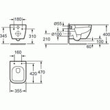 Imex Wall Hung Toilet Imex Essence Wall Hung Short Projection Toilet with Soft Close Seat