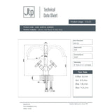 JTP Mono Basin Tap JTP Solex Deck Mounted Swivel Spout Basin Mixer Tap