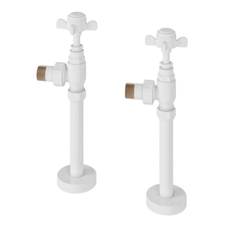 Eastbrook Radiator Valve Gloss White Eastbrook Traditional Angled Manual Radiator Valve and Tail (Pair)