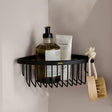 Miller Basket Matt Black Miller Signature Corner Wire Shower Basket