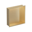 Crosswater Shower Niche Brushed Brass Crosswater Square Shower Niche with LED - 305 x 305 x 80mm for Stud Walls