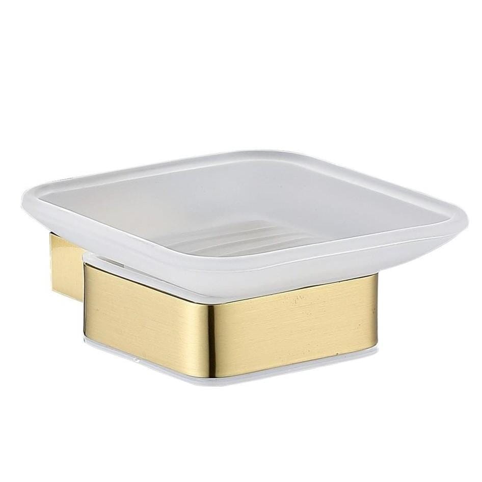 Aquarius Soap Dish Brushed Brass Aquarius FT Soap Dish and Holder