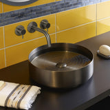 JTP Countertop Basin Brushed Black JTP VOS Grade 316 Stainless Steel Round Countertop Basin