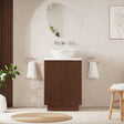 Crosswater Floor Standing Vanity Unit Royal Walnut / Gold Vein Estatuario Crosswater Limit 600mm Floorstanding Vanity Unit with Worktop