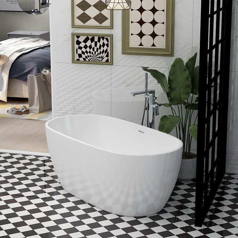 Imex Modern Freestanding Bath 1500 × 710mm Imex Alma Slim Freestanding Bath