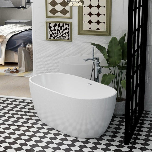 Imex Modern Freestanding Bath 1500 × 710mm Imex Alma Slim Freestanding Bath