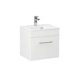Imex Wall Mounted Vanity Unit Imex Croma Wall Mounted Single Drawer 500mm Vanity Unit with 1 Tap Hole Basin