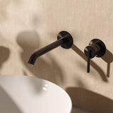 Crosswater Wall Mounted Basin Tap Stainless Slate Crosswater 3ONE6 Lever 2 Hole Wall Mounted Basin Mixer Tap