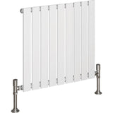 Aquarius Bathrooms Panel Radiator 600 x630mm / White Aquarius Flat Panel Single Horizontal Radiator