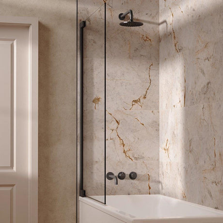 UK Bathroom Store Concealed Shower Set Slate / Wall Arm / 200mm Crosswater Module Shower Set 3 with Fixed Overhead Shower and Bath Spout