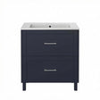 Heritage Floor Standing Vanity Unit Midnight Blue Heritage Lynton 800mm Floor Standing 2 Drawer Vanity Unit and Basin Bundle