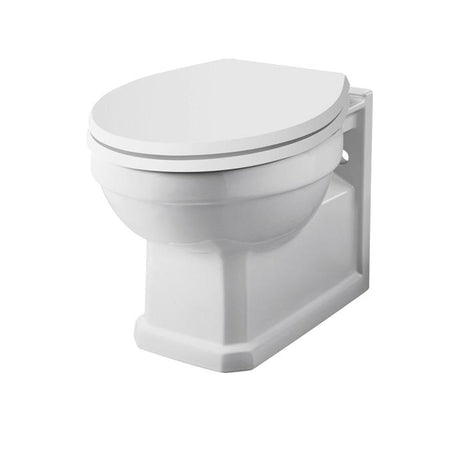 Aquarius Bathrooms Wall Hung Toilet White Wooden Aquarius Harewood Traditional Wall Hung Toilet with Soft Close Seat