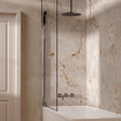 UK Bathroom Store Concealed Shower Set Chrome / Ceiling Arm / 300mm Crosswater Module Shower Set 3 with Fixed Overhead Shower and Bath Spout
