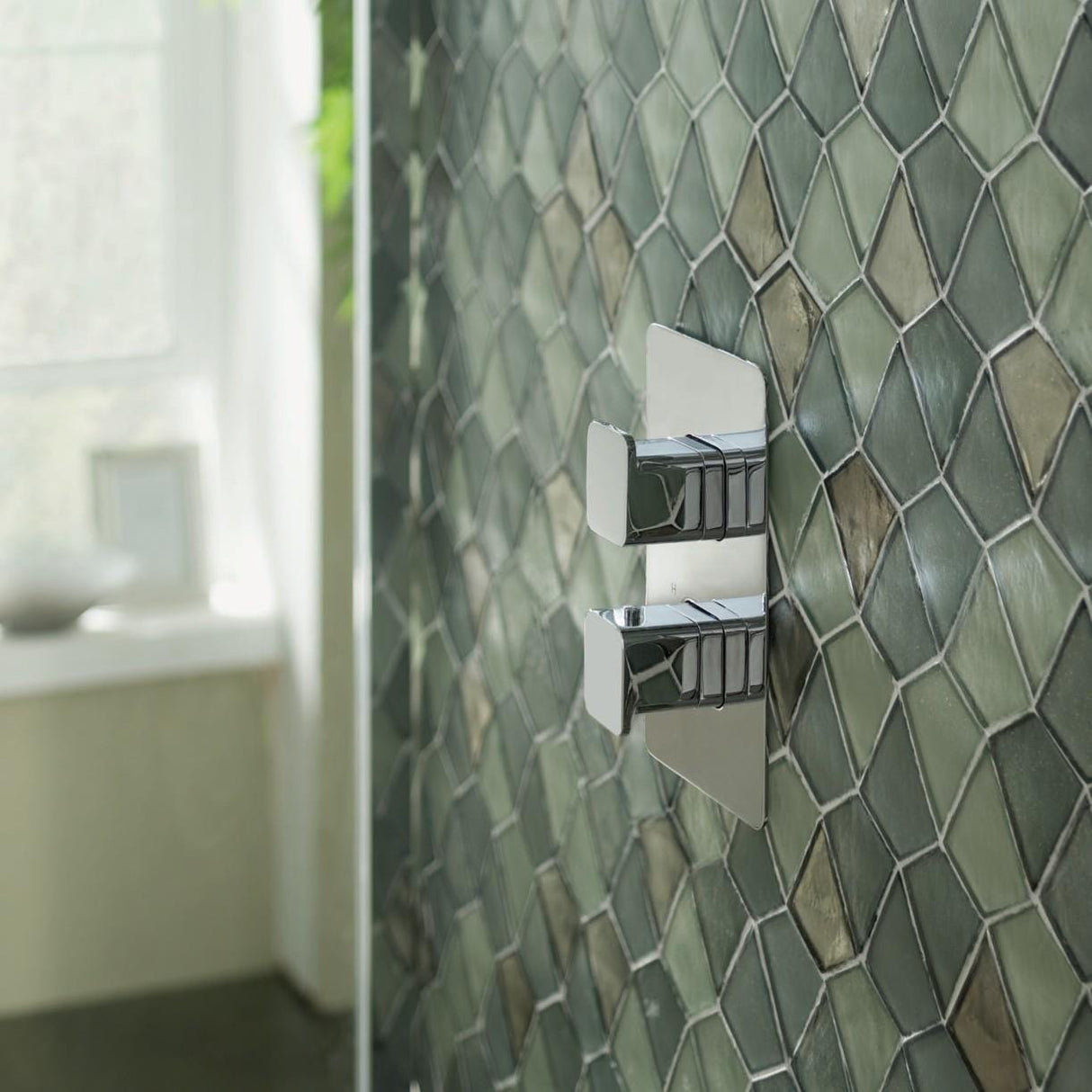 JTP Concealed Shower Valve JTP HIX 2 Outlet, 2 Handle Thermostatic Concealed Shower Valve