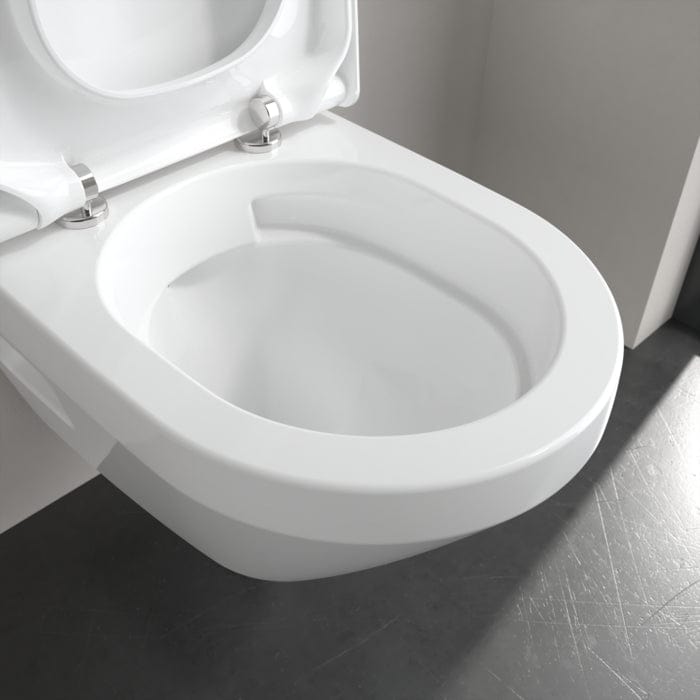Villeroy & Boch Wall Hung Toilet Villeroy & Boch Architectura Compact Wall Hung Toilet with TwistFlush and Soft Close Seat